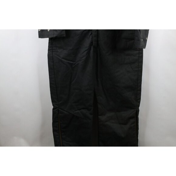 Vtg 90s Walls Blizzard Pruf Mens Large Short Faded Quilted Coveralls Black USA - Picture 4 of 16